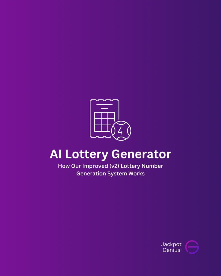 Probability theory graph analyzing frequency and distribution of winning lottery numbers.